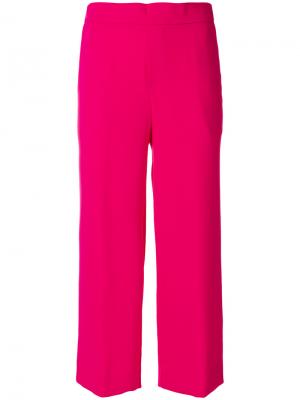 Укороченные расклешенные брюки P.A.R.O.S.H.. Цвет: розовый и фиолетовый
