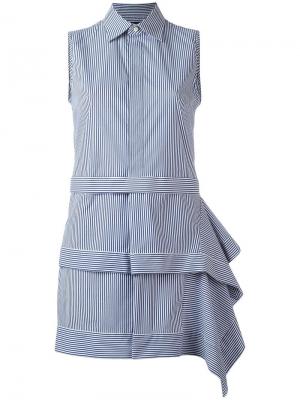 Платье-рубашка с асимметричной юбкой Dsquared2. Цвет: синий