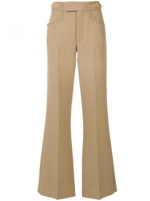 Расклешенные брюки со складками Marc Jacobs. Цвет: телесный