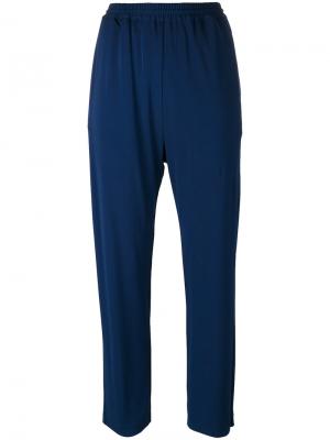 Укороченные спортивные брюки Jil Sander. Цвет: синий