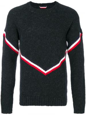 Полосатый свитер Moncler. Цвет: чёрный