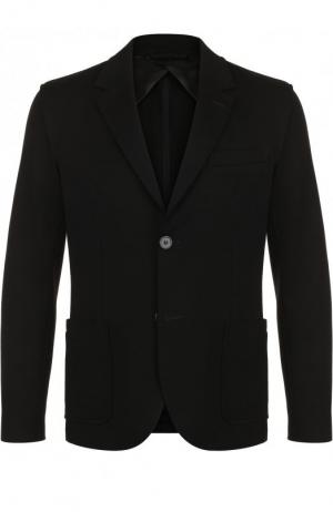 Однобортный хлопковый пиджак Lanvin. Цвет: черный