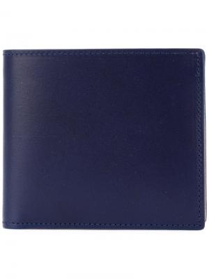 Классический бумажник Maison Margiela. Цвет: синий