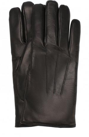 Кожаные перчатки Brioni. Цвет: черный