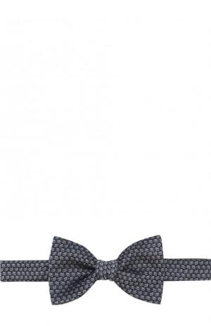 Шелковый галстук-бабочка с узором Lanvin. Цвет: серый