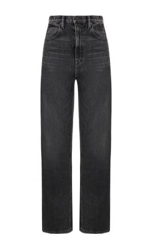 Расклешенные джинсы с потертостями Denim X Alexander Wang. Цвет: серый