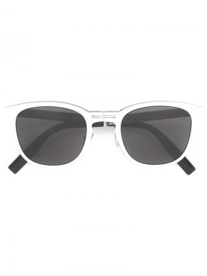 Солнцезащитные очки в квадратной оправе Dior Eyewear. Цвет: белый