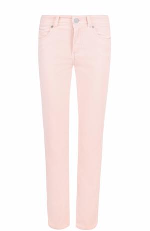 Укороченные бархатные джинсы прямого кроя Loro Piana. Цвет: розовый