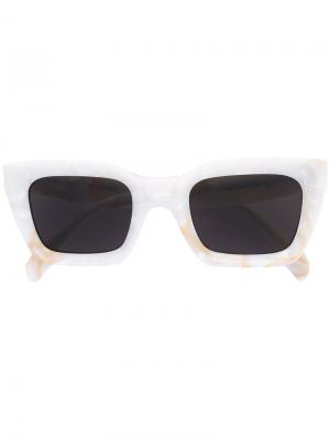 Солнцезащитные очки с квадратной оправой Céline Eyewear. Цвет: белый