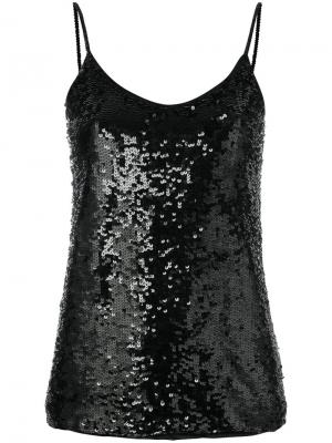 Sequin embellished cami top P.A.R.O.S.H.. Цвет: чёрный