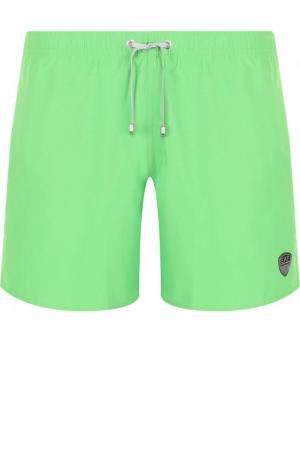 Плавки-шорты с карманами Emporio Armani. Цвет: зеленый