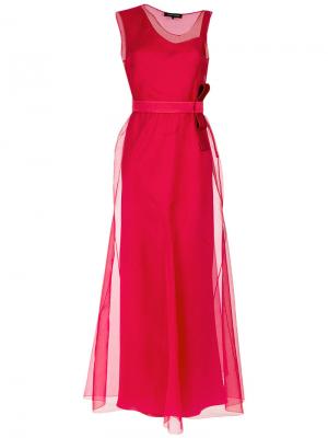 Sheer layer gown Gloria Coelho. Цвет: розовый и фиолетовый