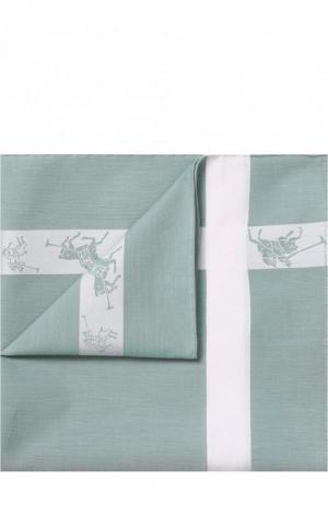 Хлопковый платок с контрастной отделкой Simonnot-Godard. Цвет: зеленый