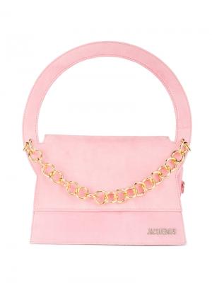 Маленькая сумка Le Petit Rond с цепочкой Jacquemus. Цвет: розовый и фиолетовый