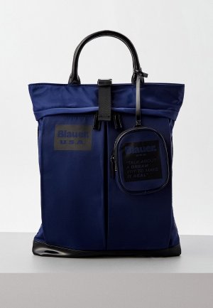 Рюкзак, кошелек и бутылка для воды Blauer. Цвет: синий
