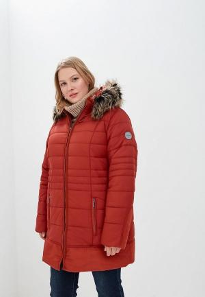 Куртка утепленная Ulla Popken. Цвет: оранжевый