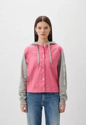 Куртка джинсовая Love Moschino. Цвет: розовый