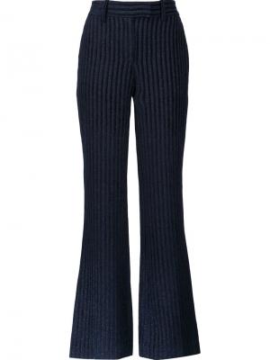 Полосатые бархатные брюки Peter Pilotto. Цвет: чёрный