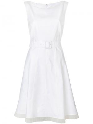 Плиссированное платье с поясом Marc Jacobs. Цвет: телесный