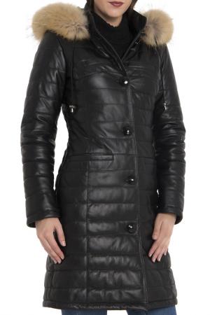 Leather coat GIORGIO DI MARE. Цвет: black