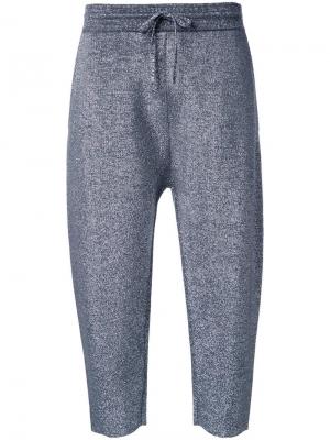 Укороченные спортивные брюки Jil Sander. Цвет: металлический