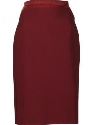 Юбка прямого кроя Mugler. Цвет: красный