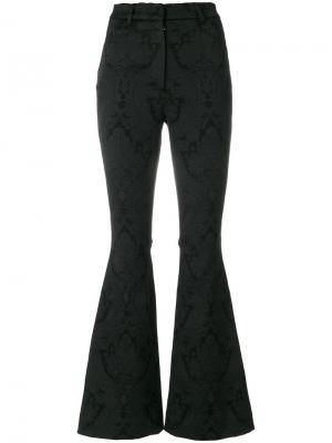 Расклешенные брюки с цветочным узором Dolce & Gabbana. Цвет: чёрный