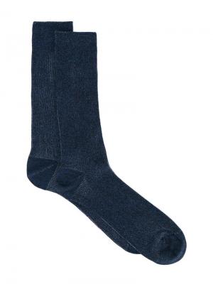 Трикотажные носки N/A. Цвет: синий