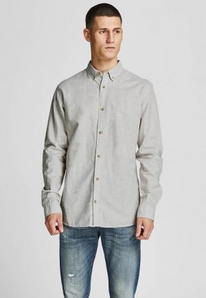 Рубашка Jack & Jones. Цвет: бежевый