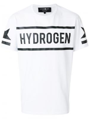 Футболка с принтом-логотипом Hydrogen. Цвет: белый