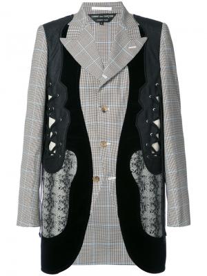 Пиджак строгого кроя с контрастными панелями Comme Des Garçons Homme Plus. Цвет: коричневый
