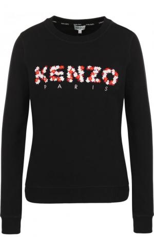 Хлопковый свитшот с логотипом бренда Kenzo. Цвет: черный