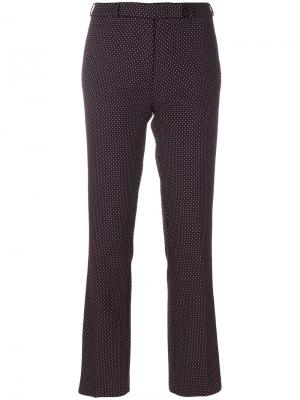 Укороченные брюки с геометрическим узором Etro. Цвет: розовый и фиолетовый