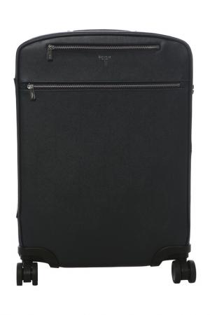 Кожаный чемодан SERAPIAN. Цвет: темно-синий (blu navy 021)