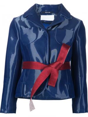 Пиджак с отливом Maison Margiela. Цвет: синий