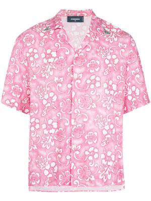 Hawaiian print shirt Dsquared2. Цвет: розовый и фиолетовый