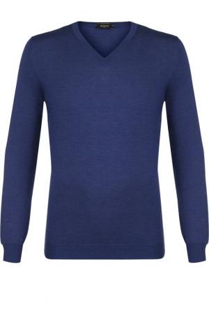 Пуловер из смеси кашемира и шелка Svevo. Цвет: синий