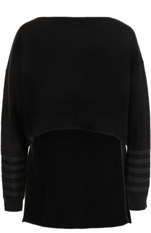 Кашемировый пуловер с удлиненный спинкой Sonia Rykiel. Цвет: черный