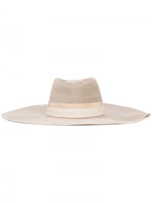 Шляпа с широкими полями Maison Michel. Цвет: телесный