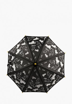 Зонт складной Котофей. Цвет: черный