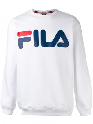 Толстовка с принтом-логотипом Fila. Цвет: белый