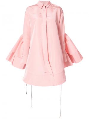 Расклешенное платье-рубашка Antonio Berardi. Цвет: розовый и фиолетовый