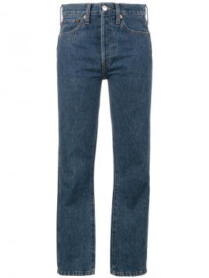 Укороченные узкие джинсы Re/Done. Цвет: синий