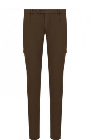 Хлопковые брюки-карго Berwich. Цвет: коричневый