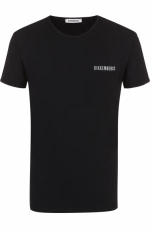 Комплект из двух хлопковых футболок с круглым вырезом Dirk Bikkembergs. Цвет: черный
