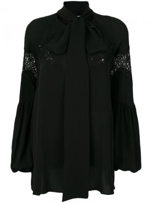 Блузка с завязкой на вороте Givenchy. Цвет: чёрный