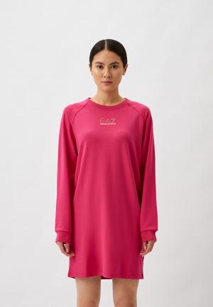 Платье EA7. Цвет: розовый