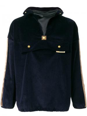 Бархатная куртка с капюшоном Astrid Andersen. Цвет: синий