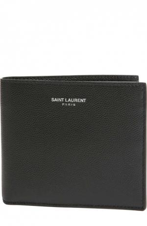 Кожаное портмоне Toile с отделениями для кредитных карт Saint Laurent. Цвет: черный