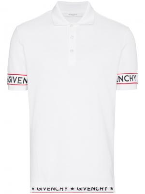 Рубашка поло с логотипом на рукавах Givenchy. Цвет: белый